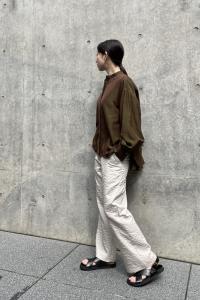 WIDE PANTS BOTANICAL COLAR